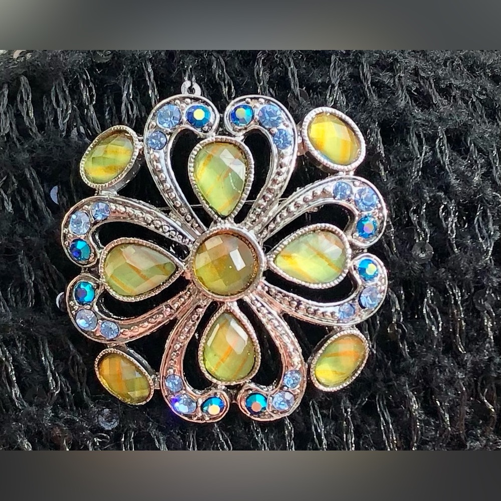 Beautiful Silver Tone Brooch